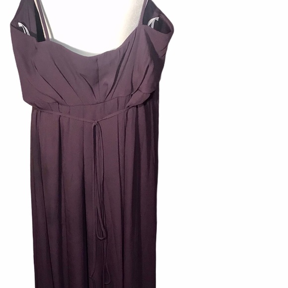 David’s Bridal long plum Georgette dress - Picture 6 of 9